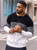 Suéter Masculino Preto Listrado Alfa