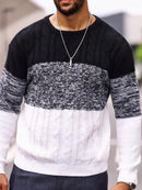 Suéter Masculino Preto Listrado Alfa