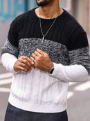 Suéter Masculino Preto Listrado Alfa