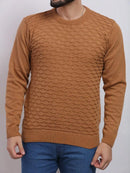 Suéter Tricot Masculino Marrom Clássico