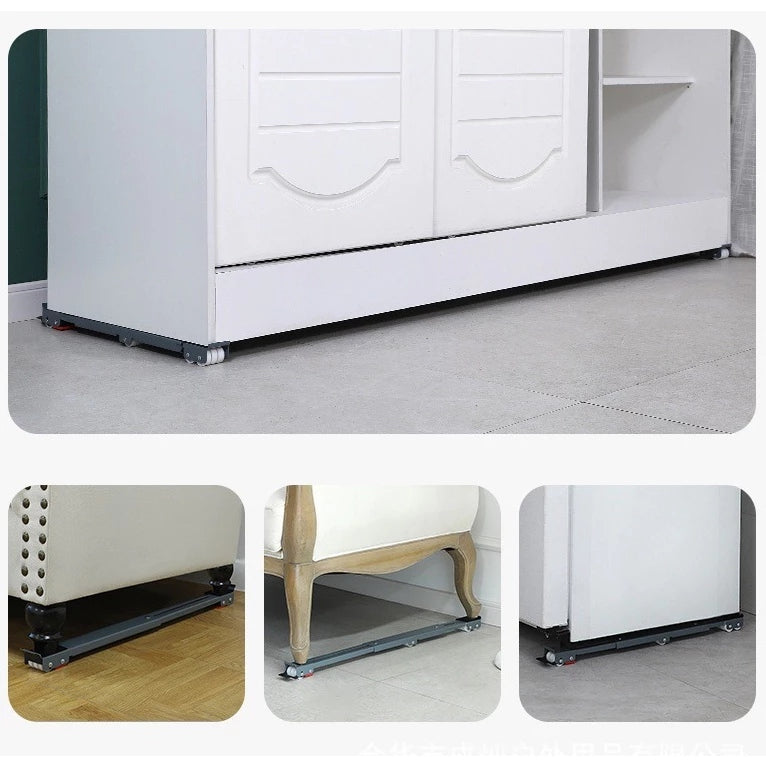 Base Móvel em Aço Inoxidável para Organizar Móveis Pesados com Facilidade