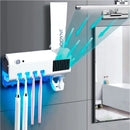 “Suporte com Luz UV para Esterilização Segura da Escova de Dentes”