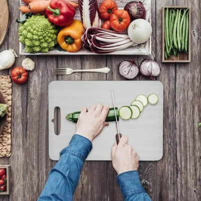 Tábua de Corte Antibacteriana em Titânio - Praticidade e Segurança na Sua Cozinha