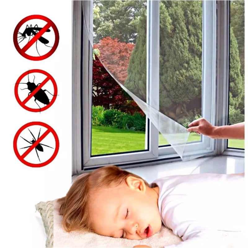 Proteção Confortável: Tela Mosquiteira com Velcro Removível para Janela - InsectGuard