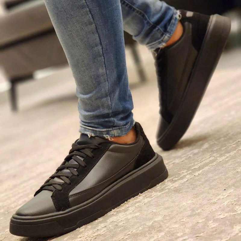 Tênis Preto Masculino Casual Sola Alta Kalvin