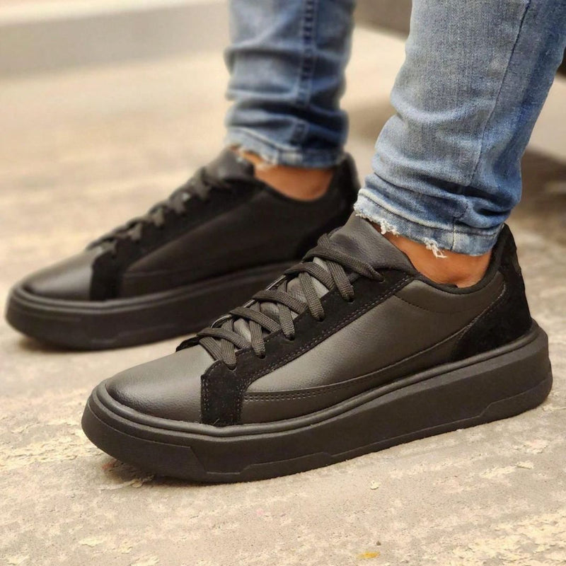 Tênis Preto Masculino Casual Sola Alta Kalvin