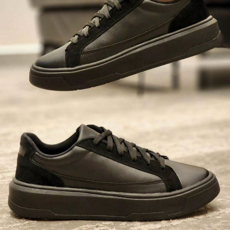 Tênis Preto Masculino Casual Sola Alta Kalvin