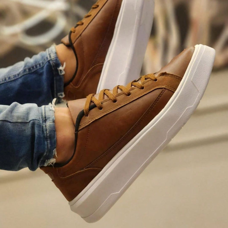 Tênis Sapatenis Masculino Casual Marrom Flex