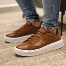 Tênis Sapatenis Masculino Casual Marrom Flex