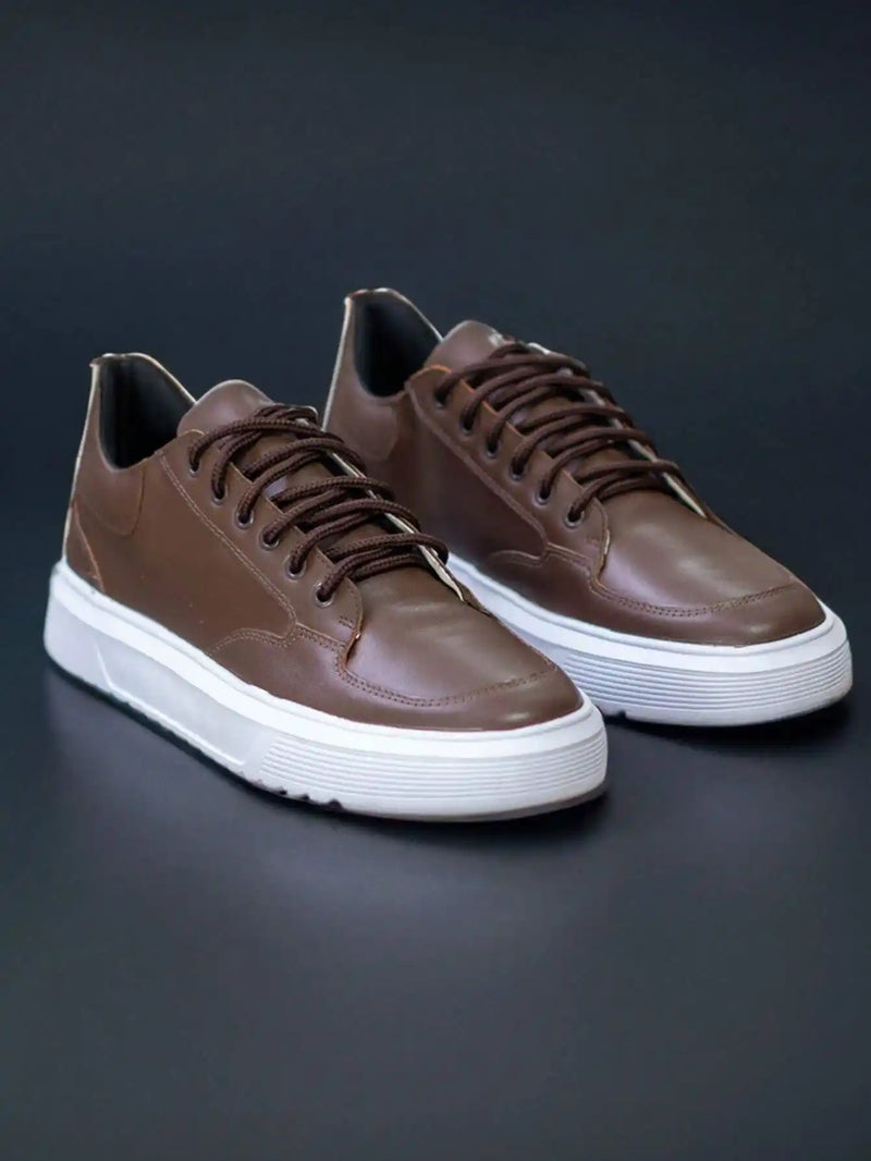 Tênis Masculino Casual Marrom Elegance