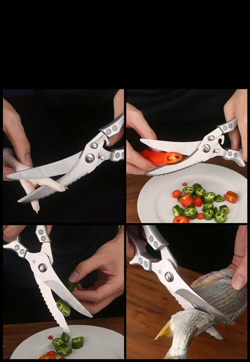 Tesoura de Cozinha Multifuncional em Aço Inoxidável para Facilitar Seu Dia a Dia