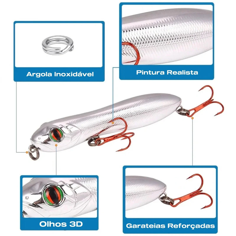 Kit Prático de Iscas Zig Zara para Atração de Tucunarés e Traíras