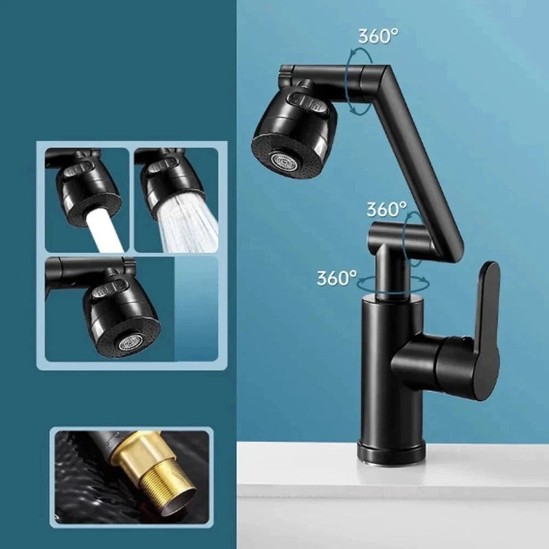 Torneira Giratória 1080° com Água Quente e Fria para Conforto e Praticidade Diária