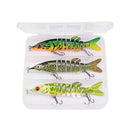 Conjunto de Iscas Artificiais Articuladas Trehook em 3 e 5 Peças para Pesca Eficiente