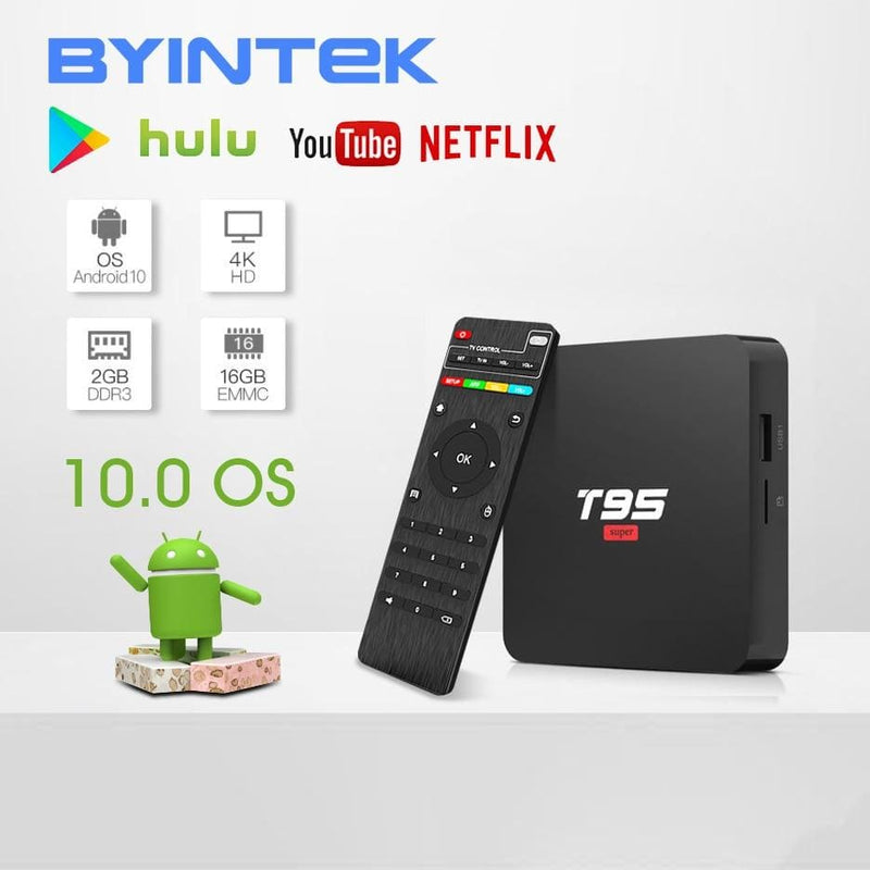 TV Box Byintek Android 10.0 WiFi Media Player Netflix Youtube Full HD 4K
