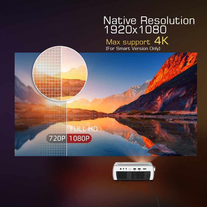 Mini Projetor Portátil Full HD Android Wifi