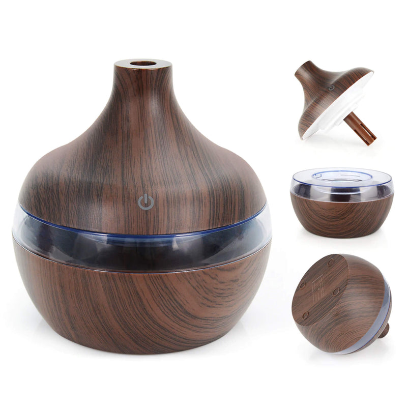 Umidificador e Aromatizador Ultrassônico USB com Luz LED para Conforto e Bem-Estar
