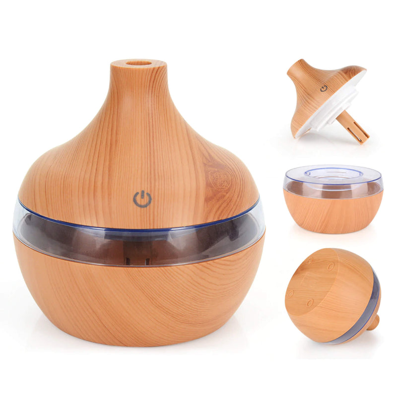 Umidificador e Aromatizador Ultrassônico USB com Luz LED para Conforto e Bem-Estar
