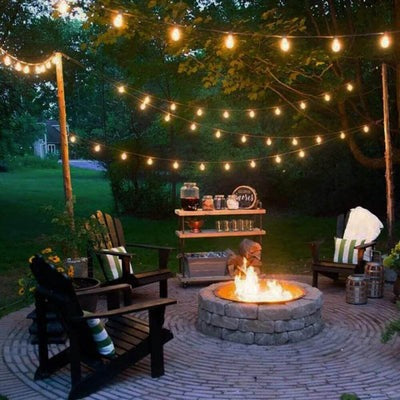 Iluminação Impermeável para Jardim: Varal de Luzes Bivolt GardenLuxe