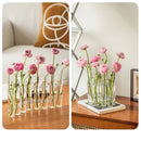 Vaso de Vidro Transparente Ajustável para Uma Decoração Elegante