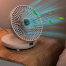 Ventilador Recarregável Portátil com LED - Conforto e Frescor onde Quer que Vá