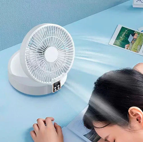 Ventilador Recarregável Portátil com LED - Conforto e Frescor onde Quer que Vá