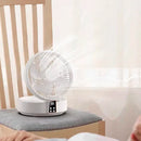 Ventilador Recarregável Portátil com LED - Conforto e Frescor onde Quer que Vá