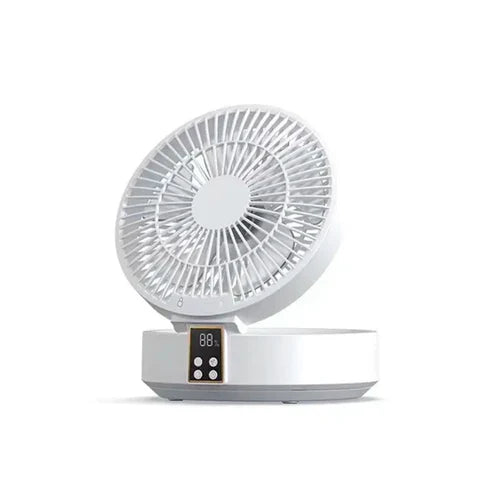 Ventilador Recarregável Portátil com LED - Conforto e Frescor onde Quer que Vá