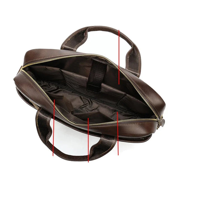 Maleta Masculina de Couro Genuíno - Conforto e Estilo para o Profissional Moderno