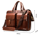 Maleta Romeu Premium em Couro Genuíno – Estilo e Praticidade para Seu Dia a Dia