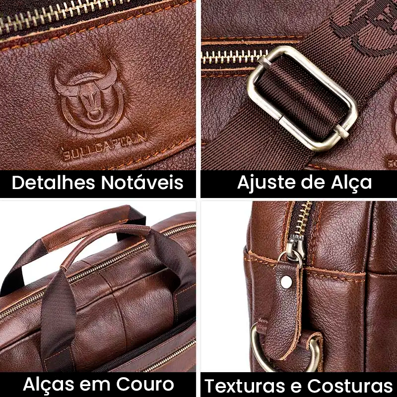 Maleta de Couro Genuíno - Estilo e Praticidade Para Sua Rotina