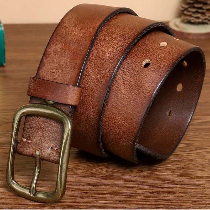 Cinto Masculino de Couro Genuíno - Estilo e Conforto Para o Seu Dia a Dia