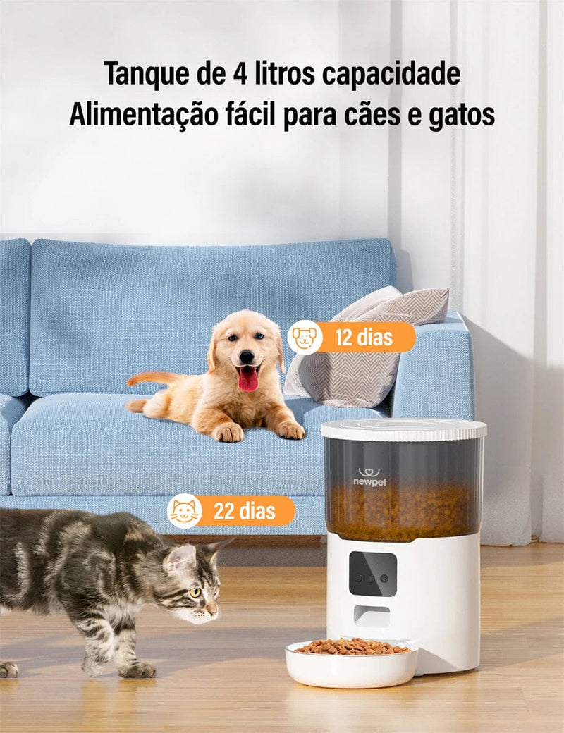 Alimentador Automático Inteligente: Ração na Hora Certa Com Um Toque no App