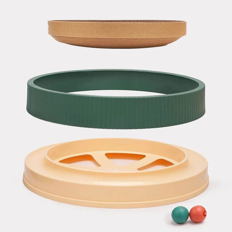 Arranhador Interativo para Gatos com Bolinhas Giratórias - Proteção e Diversão para Seu Lar | MadruPet