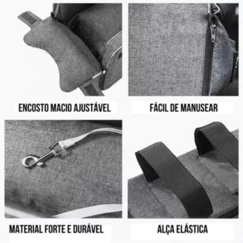 Assento Confortável para Cães em Viagens de Carro