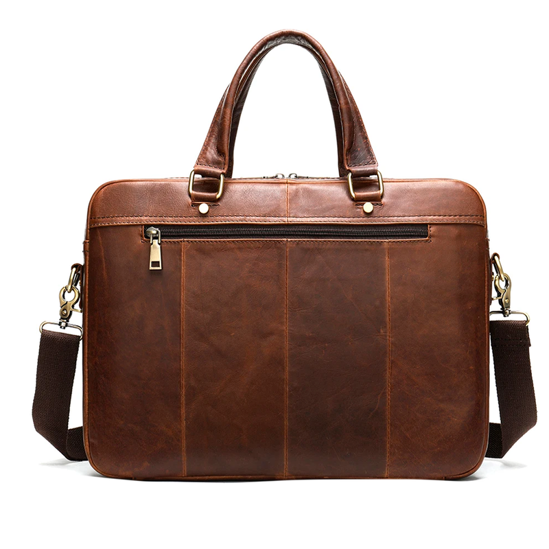 Maleta Romeu Premium em Couro Genuíno – Estilo e Praticidade para Seu Dia a Dia