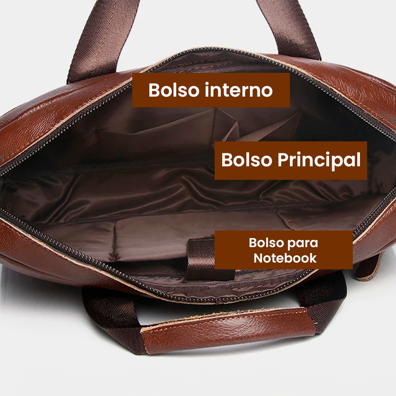 Maleta de Couro Genuíno - Elegância e Praticidade Schlatum