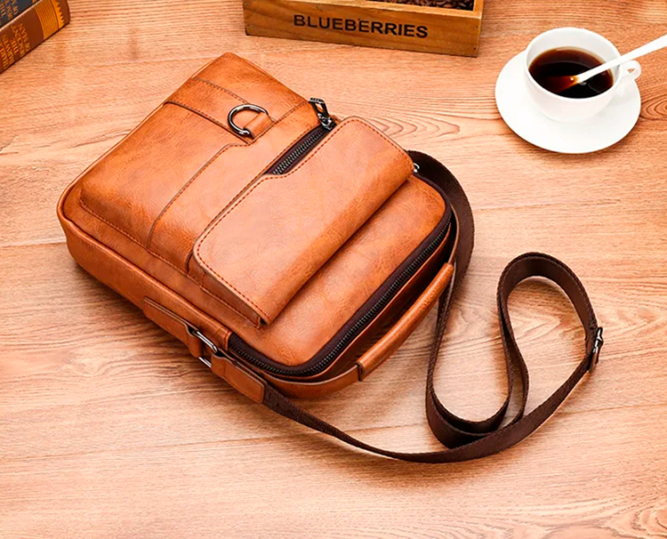 Mochila de Ombro em Couro Genuíno - Conforto e Estilo para o Seu Dia a Dia