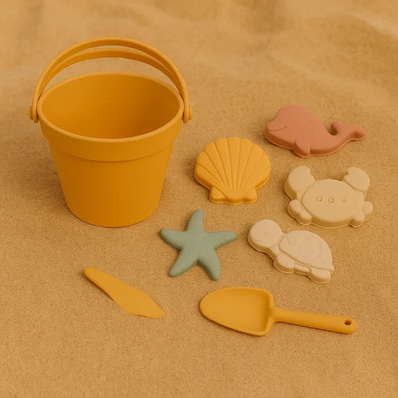 Baldinho Colorido de Silicone para Crianças – Diversão e Criatividade na Praia