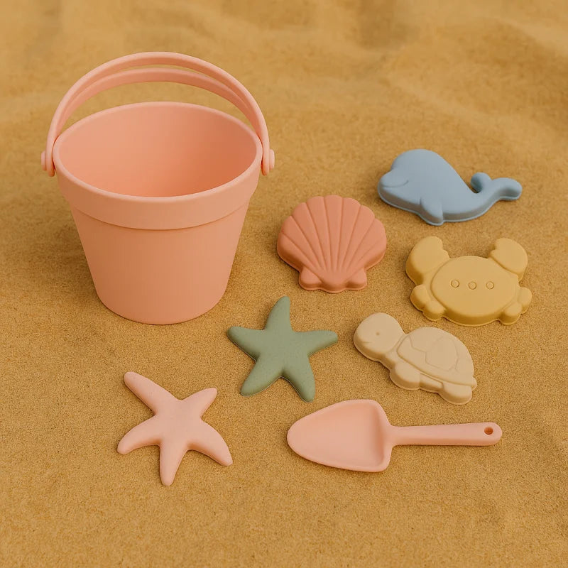 Baldinho Colorido de Silicone para Crianças – Diversão e Criatividade na Praia