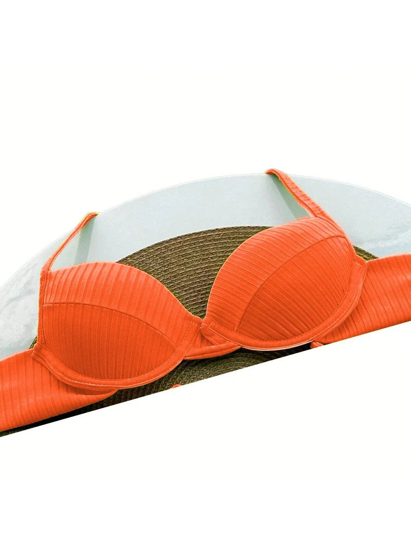 Biquíni Canelado com Bojo e Fio Duplo