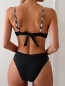 Biquíni Elegância com Alças Listradas