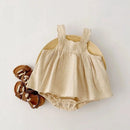 Body Infantil Madalena Conforto em Branco e Bege