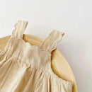 Body Infantil Madalena Conforto em Branco e Bege