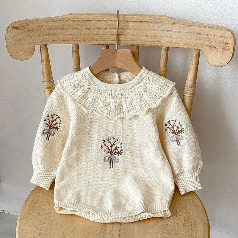 Body Infantil Tricotado Aurora Bege - Conforto e Estilo para o Seu Pequeno