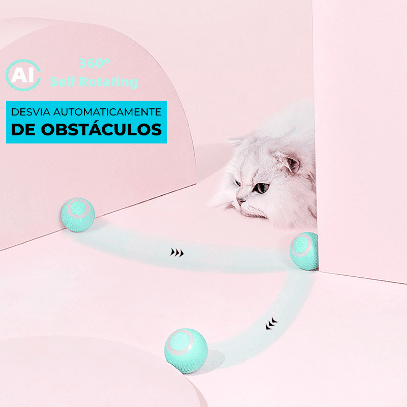 Bolinha Interativa para Gatos - Diversão Automática Que Encanta Seu Felino