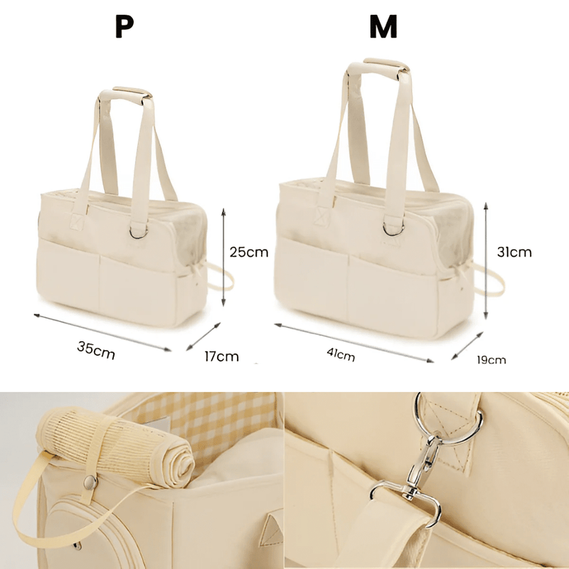 Bolsa de Transporte Elegante para Pets Pequenos - Conforto e Estilo em Cada Viagem