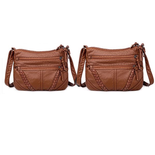 Bolsa Feminina Transversal de Couro - Compre 1 Leve 2