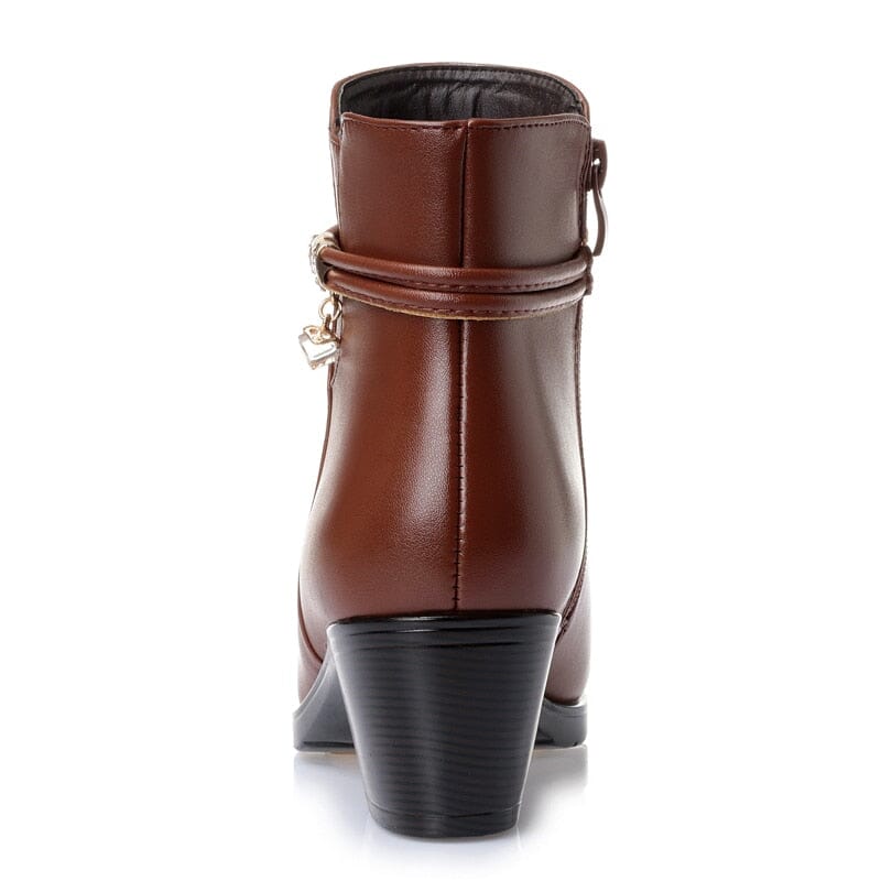 Bota Feminina de Couro Pelúcida - CozyChic