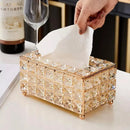 Organizador Dourado para Lenços de Papel - Estilo e Praticidade